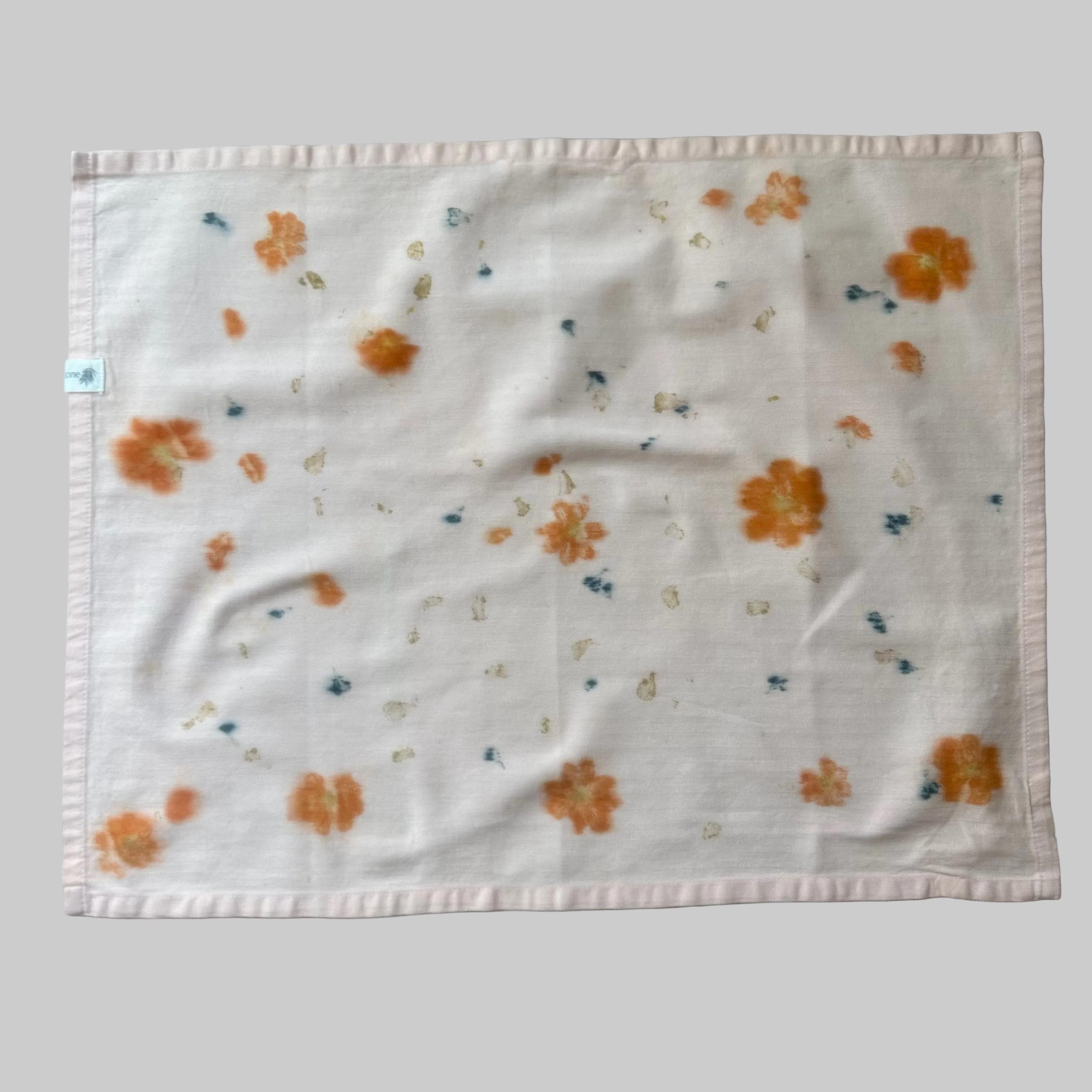 Eco Dyed | Rose Colored 100% Organic Cotton Tea Towel | Herringbone Weave