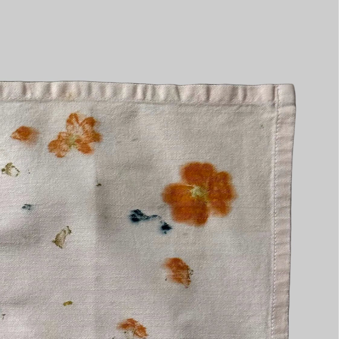 Eco Dyed | Rose Colored 100% Organic Cotton Tea Towel | Herringbone Weave