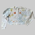 Eco-Dyed Women Cropped Tye Dyed Sweatshirt Long Sleeves Pullover Crop Tops