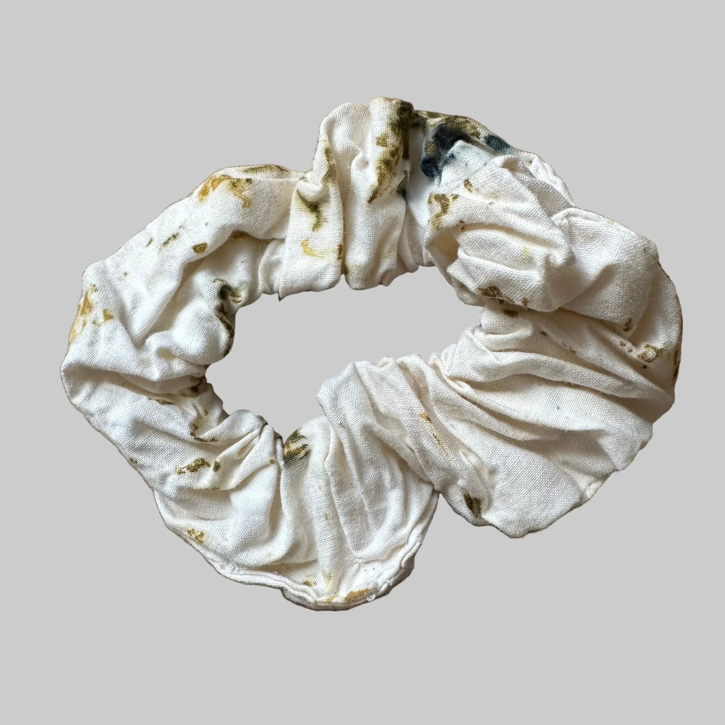 Marigold and Pincushion Flower Cotton Scrunchies