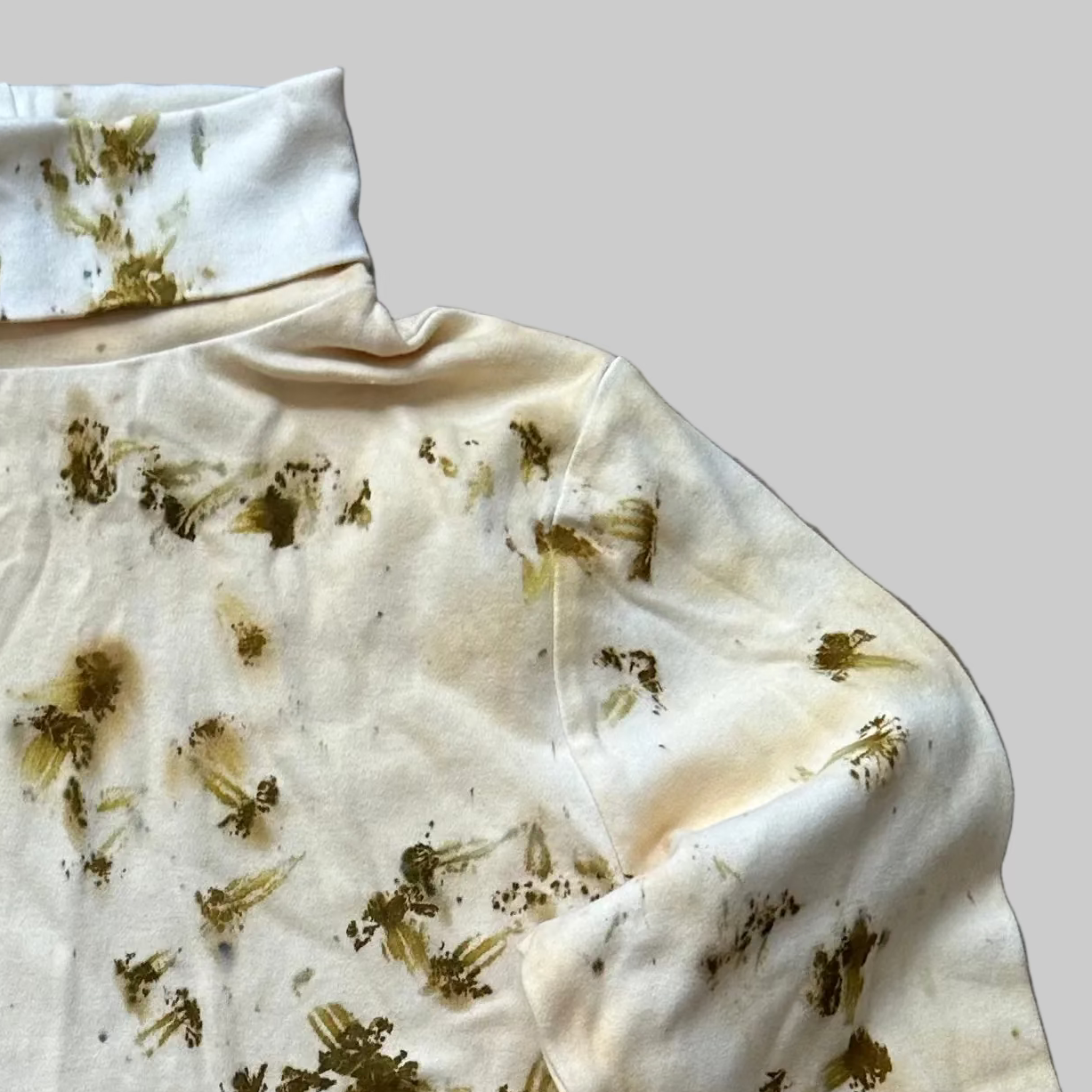 Eco Dyed Long Sleeved Turtle Neck Shirt