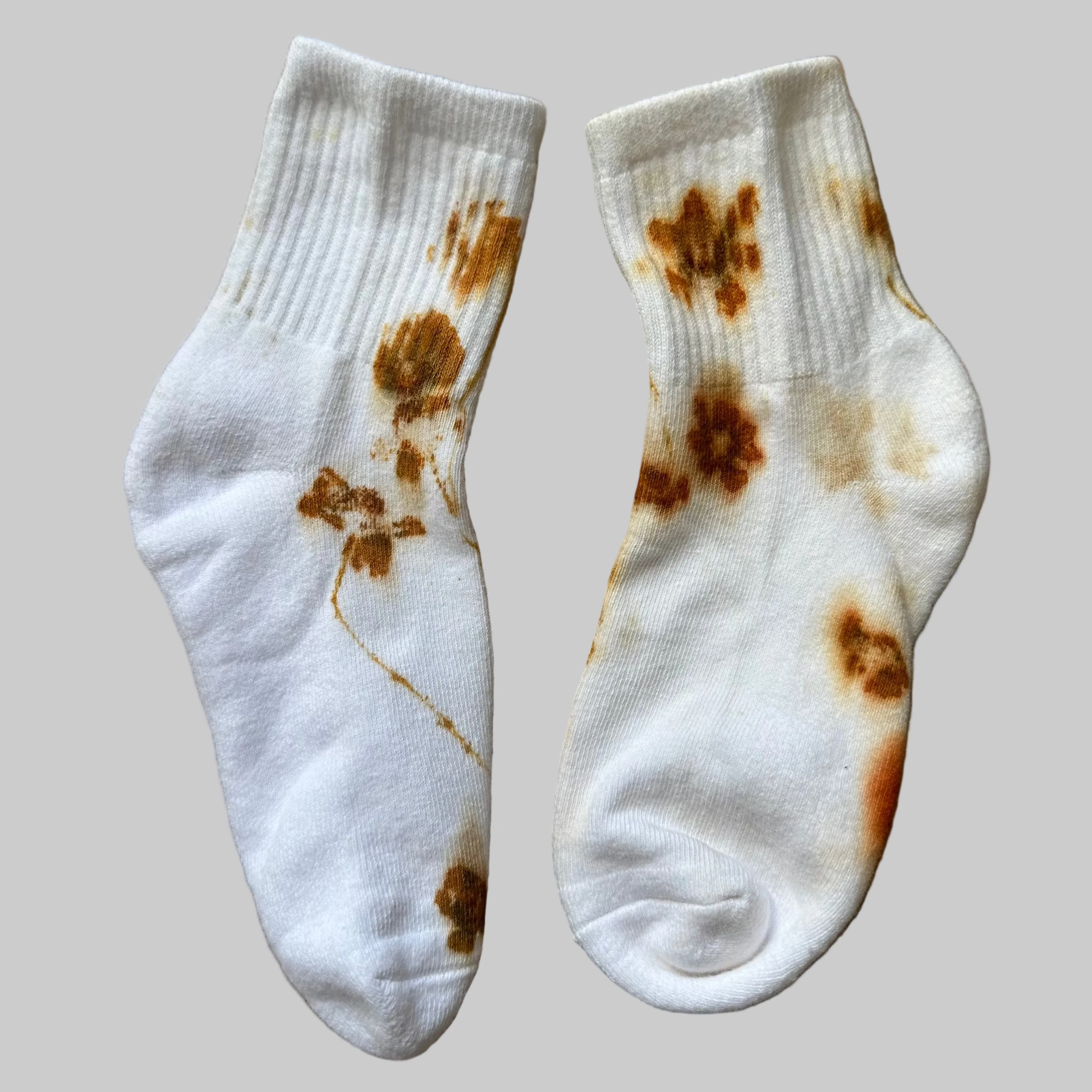 Eco Print Women's Cotton Cushioned Ankle Socks, Athletic Quarter Mini Crew Socks | Size 8-11 | 100% Cotton