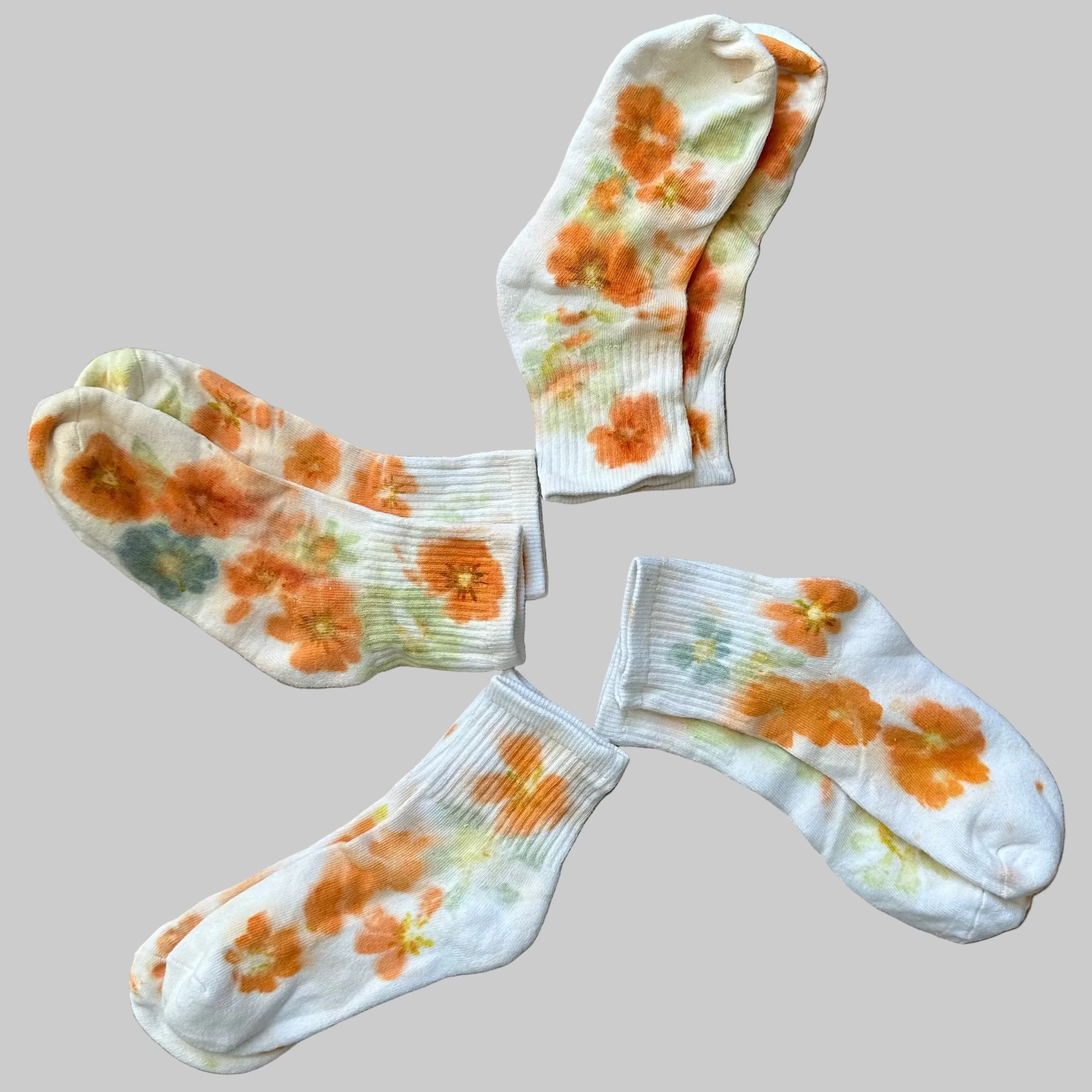 Eco Dyed Women's Cotton Cushioned Ankle Socks, Mini Crew Socks Size 5-8 M-L