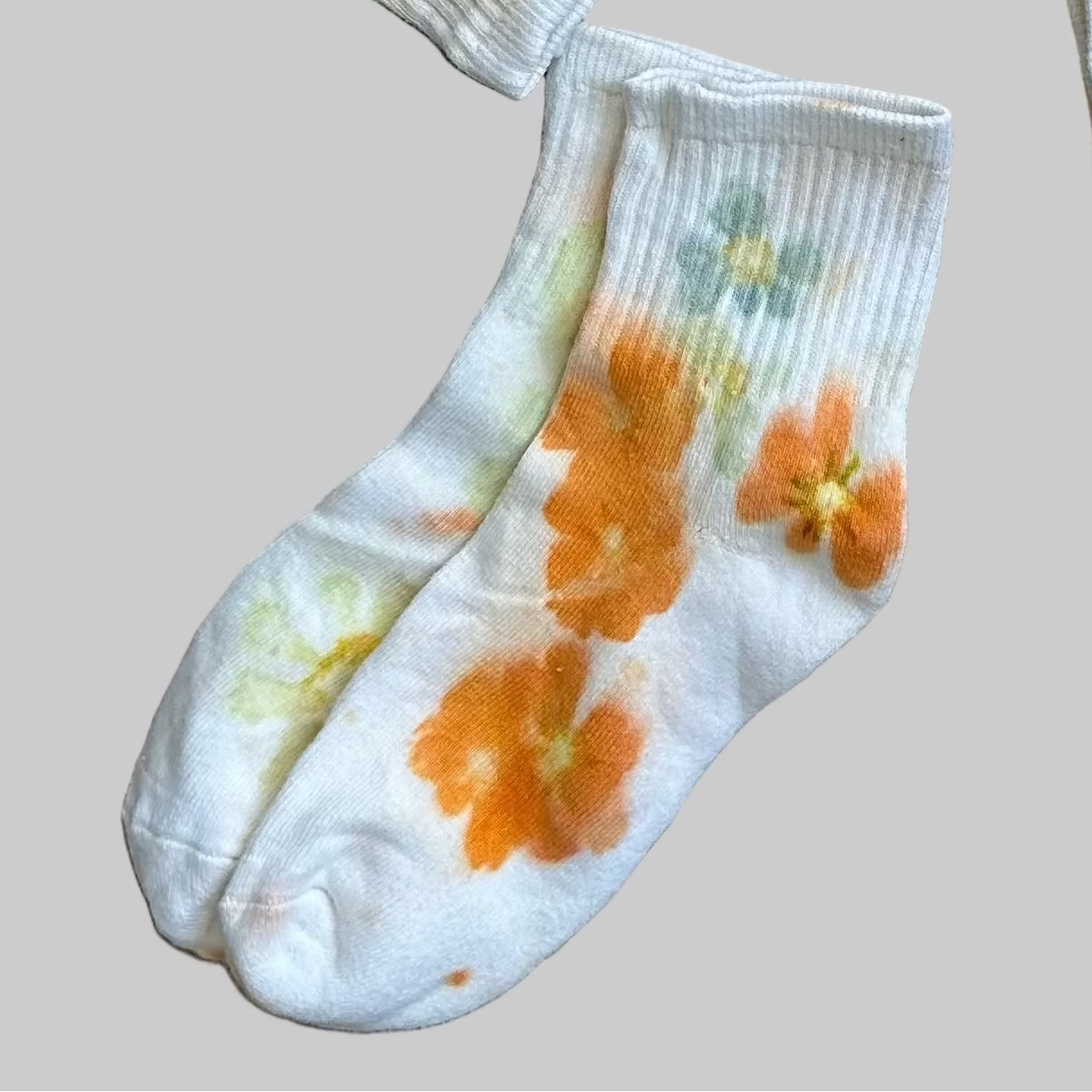 Eco Dyed Women's Cotton Cushioned Ankle Socks, Mini Crew Socks Size 5-8 M-L
