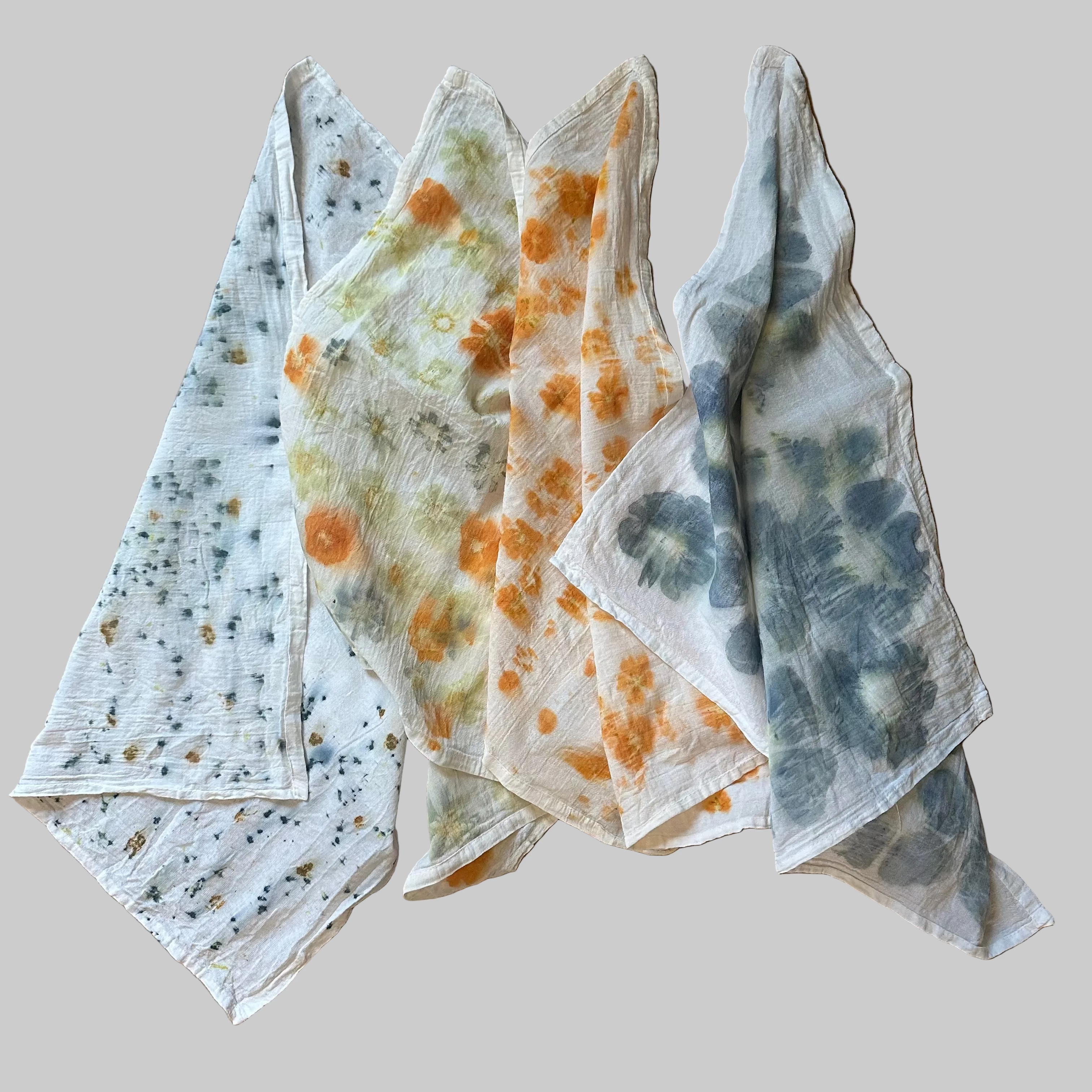 Eco Dyed Bundle Dyed Tea Towels 100% Cotton